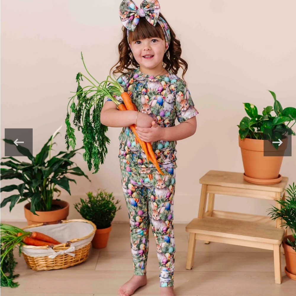 Bums and Roses Easter/Spring themed pajama set